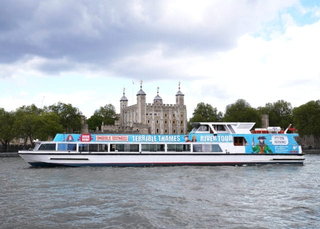 Horrible Histories Terrible Thames in front of the Tower of London