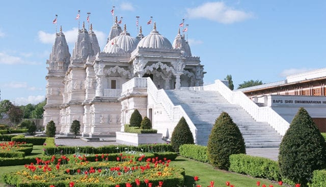 Neasden Temple courtesy of BAPS Shri Swaminarayan Mandir