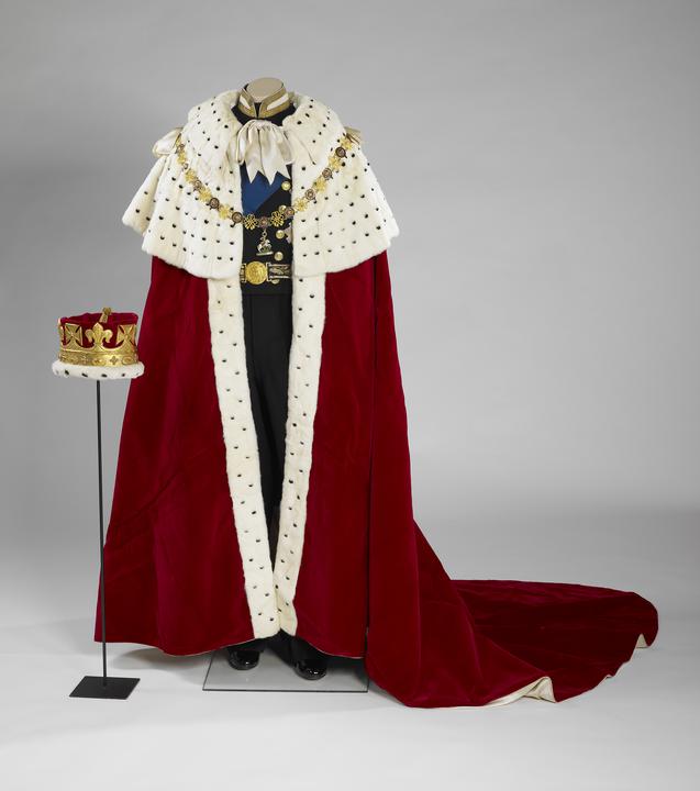 The Coronation Robe and Coronet worn by HRH The Prince Philip, Duke of Edinburgh during Her Majesty The Queen’s Coronation on 2 June 1953
