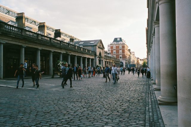 The space in front of the Royal Opera House in London's Covent Garden has been transformed with ROH Unlocked. 