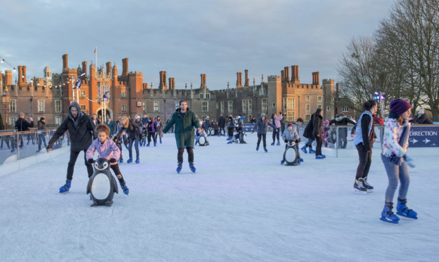 Daytime fun at Hampton Court Palace Ice Rink