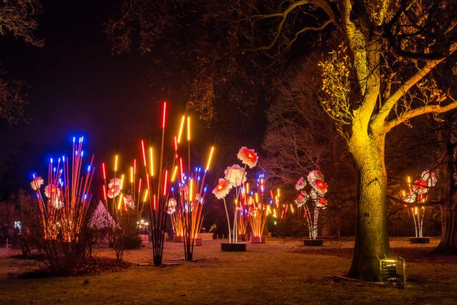 Kew,Gardens,In,Christmas,Time,,London,,Uk