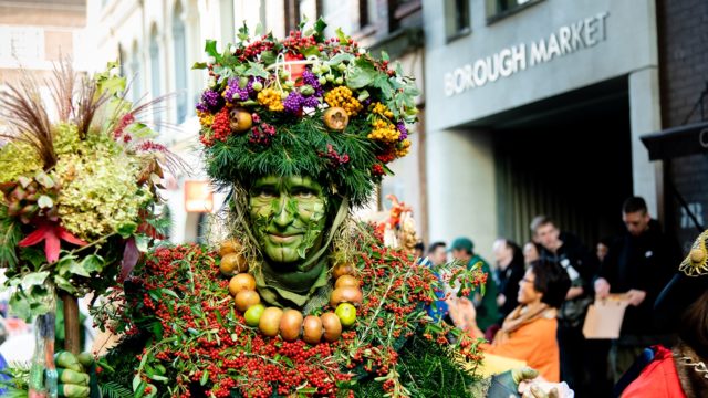 See the Corne Queen and Berry Man at this year's Harvest Celebrations. Image via www.boroughmarket.org.uk