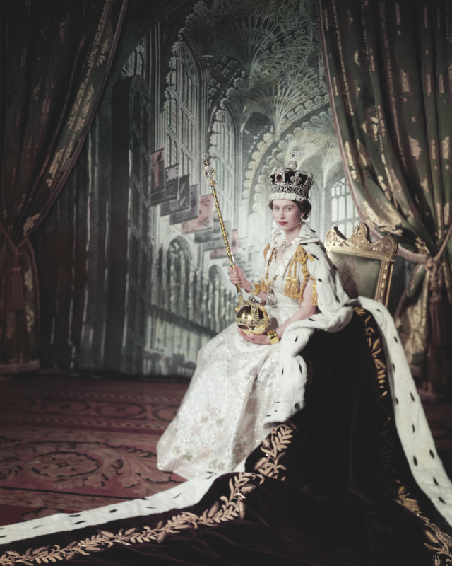 Queen Elizabeth II photographed by Cecil Beaton on her Coronation Day in 1953 © Royal Collection Trust/Her Majesty Queen Elizabeth II, 2021.