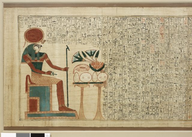 Detail of The Book of the Dead of Queen Nedjmet, papyrus, Egypt,1070 BC, 21st Dynasty.© The Trustees of the British Museum