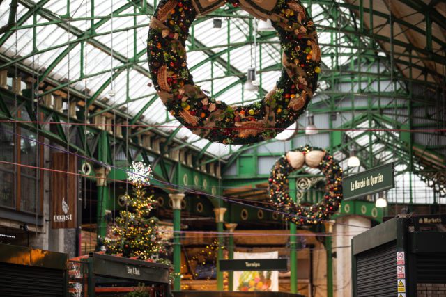 Borough Market is trading every day until Christmas Eve and offers late night shopping too, staying open until 9pm on Thursdays and Fridays. Photo: David Parry/PA Wire