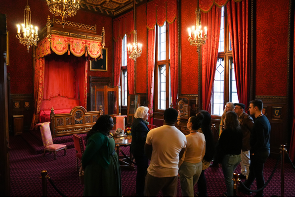 ©UK Parliament/Luke Newbold Visitors will explore the State Bedroom and hear how the State Bed was once lost and later rediscovered. 