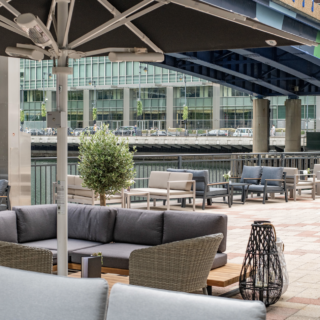 Enjoy waterside seating when the weather allows. Image courtesy of MEMO