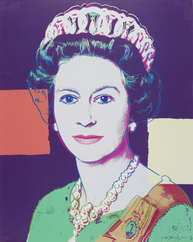 Andy Warhol, Reigning Queens (Royal Edition): Queen Elizabeth II of the United Kingdom, 1985 © 2024 The Andy Warhol Foundation for the Visual Arts, Inc. / Licensed by DACS, London