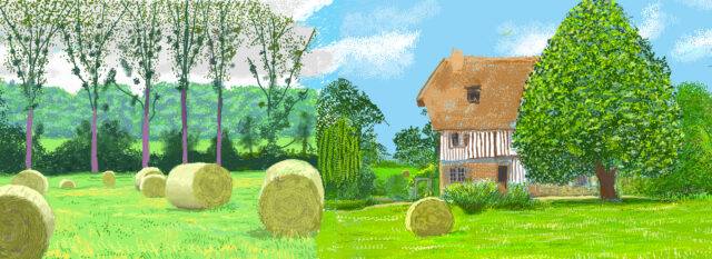 A Year in Normandie (detail), 2020-2021, composite iPad painting © David Hockney