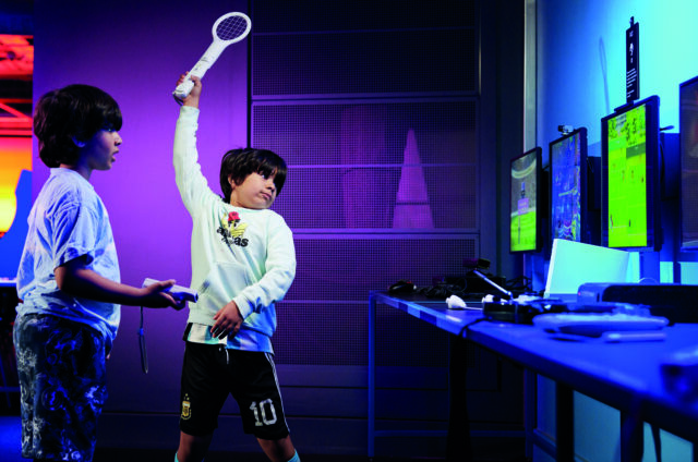 Visitors playing Wii Sport in Power Up, the Science Museum’s hands-on gaming experience. © Science Museum Group 